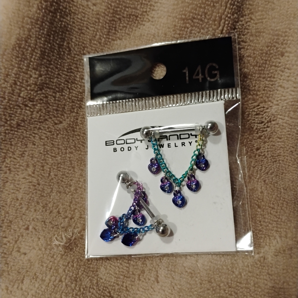 Body Candy Silver and Blue Women's Earrings